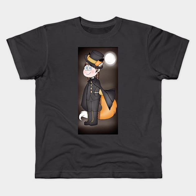 Girl in Fox Halloween Costume Kids T-Shirt by JennaBunnies